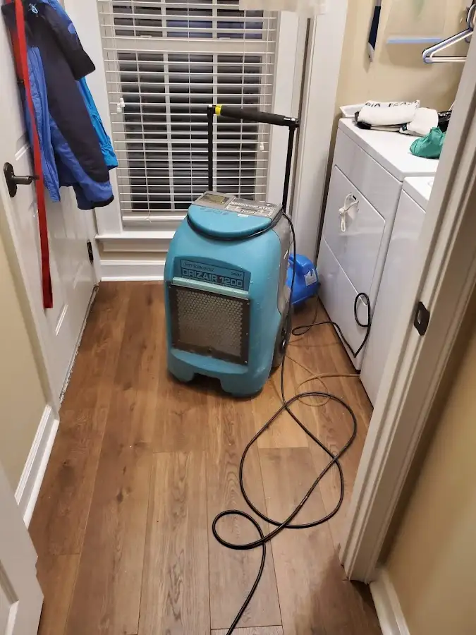 Commercial dehumidifier deployed for Flood Damage Cleanup in Moyock